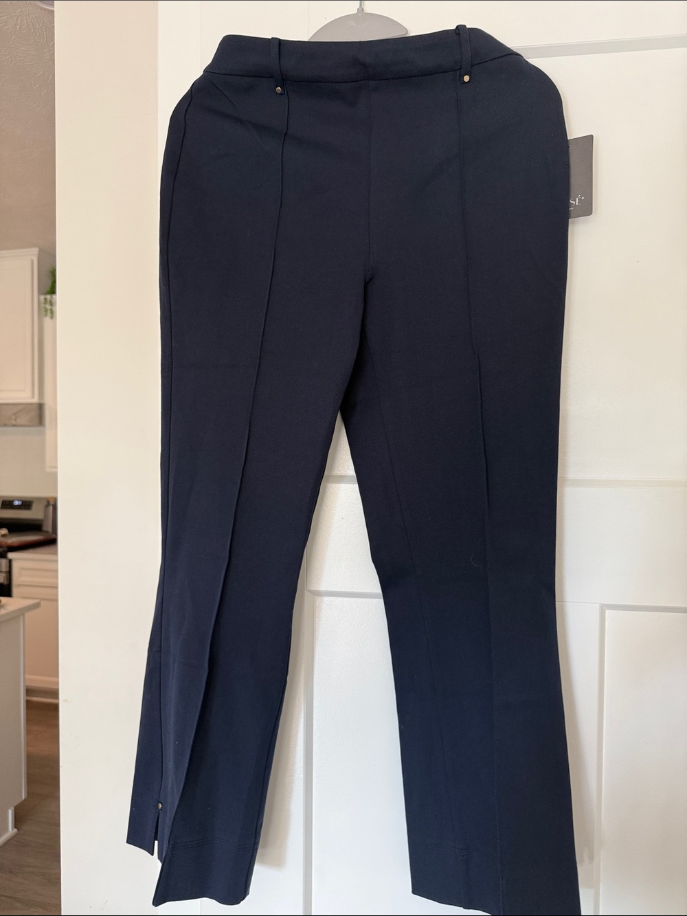 Lysse Navy Ankle Crop Ponte Pants
